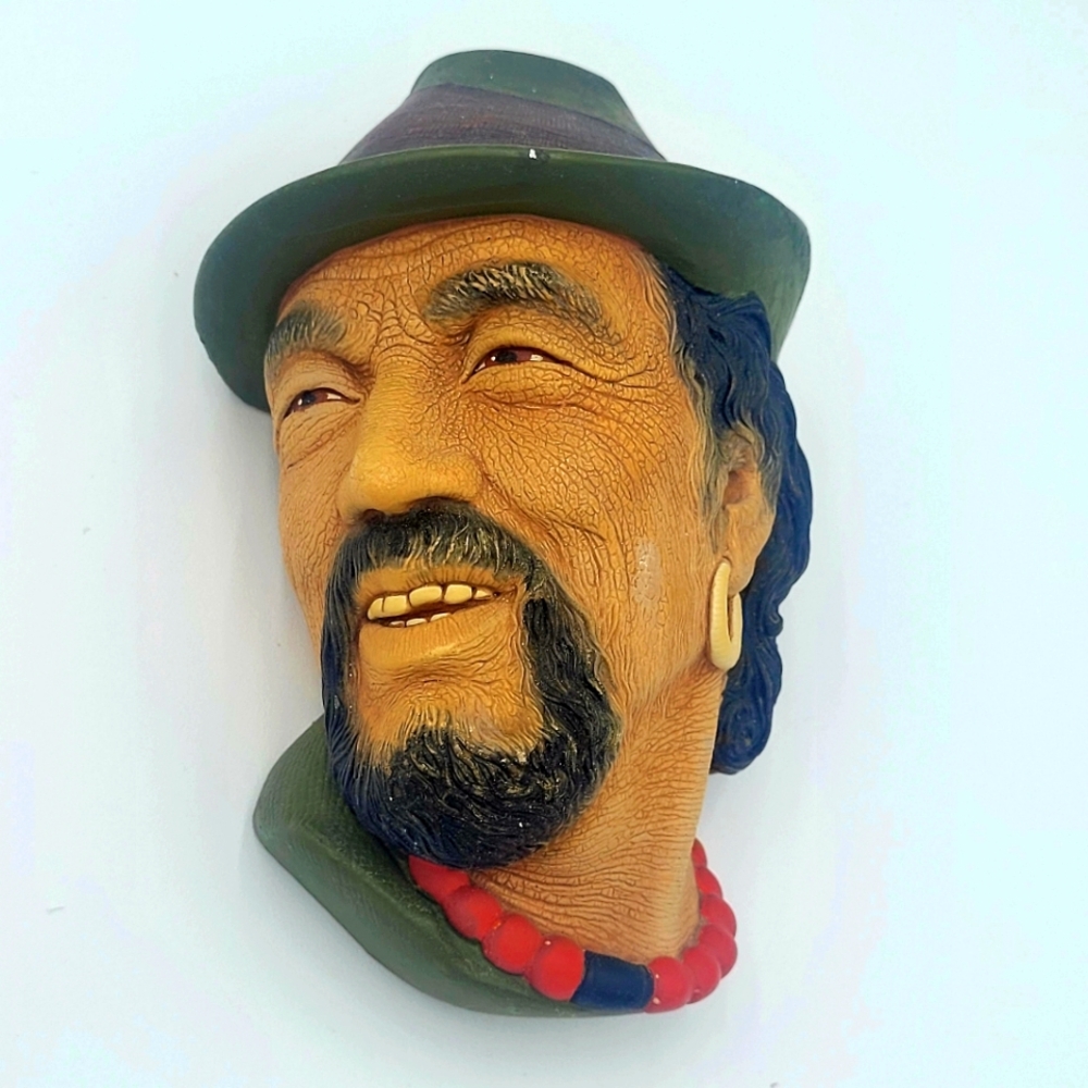 Vintage Bossons Chalkware Head Congleton England Tibetan